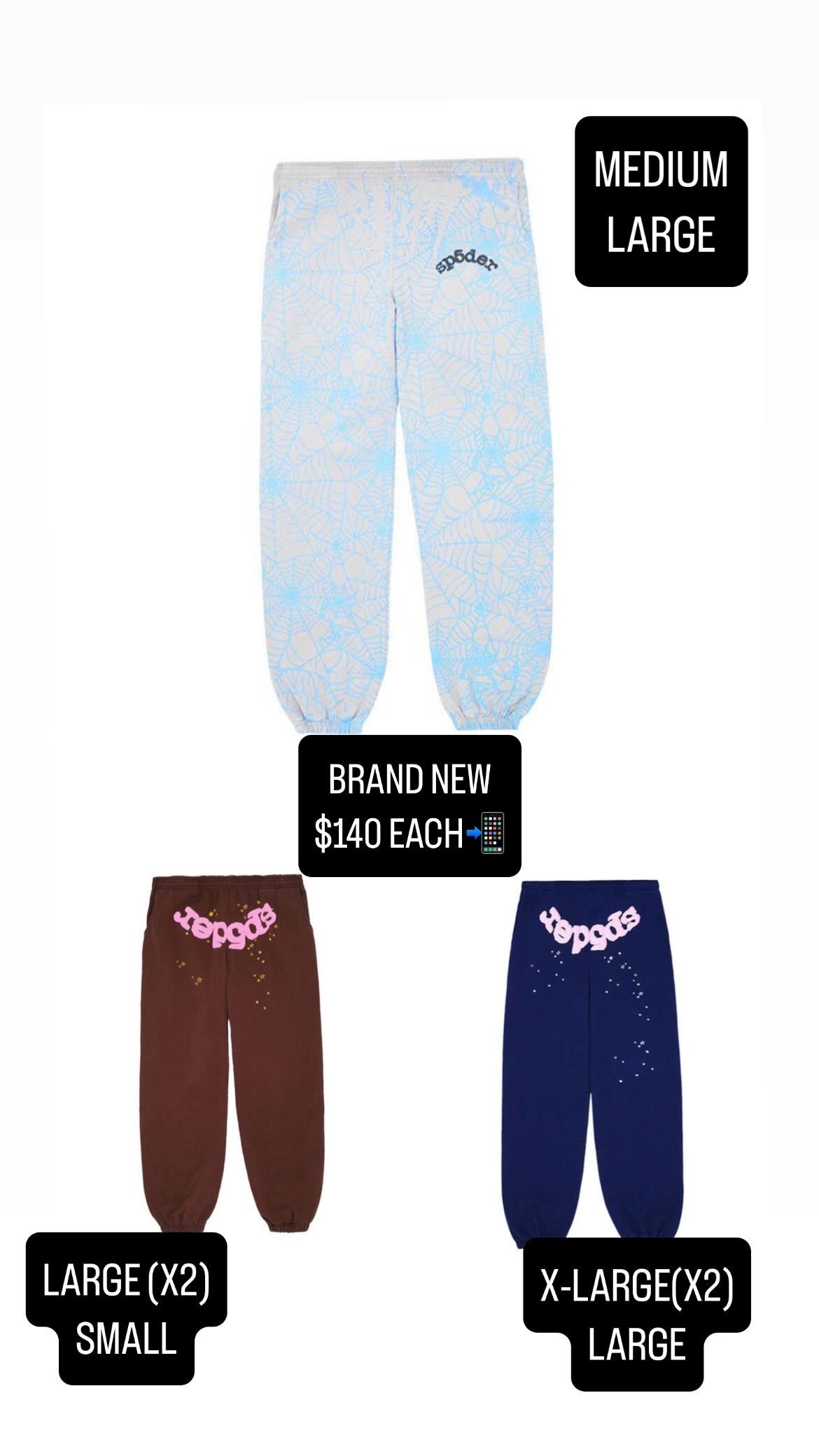 Sp5der Sweatpants Limited Sizes Brand New