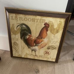 Wood Rooster Picture 