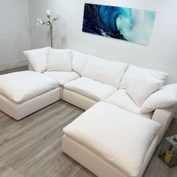RH Original Restoration Hardware 5 Piece Cloud Couch Sectional Sofa