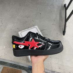 BAPESTA SHARK FACE BLACK AND RED