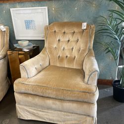 Vintage Velvet Armchair (one remaining)