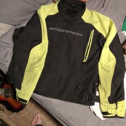 Scorpion Riding Jacket Black and Yellow (XXL)