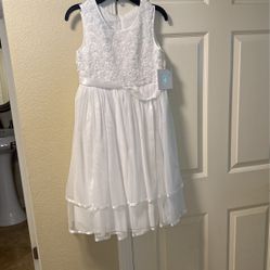 White Dress Girls Size10