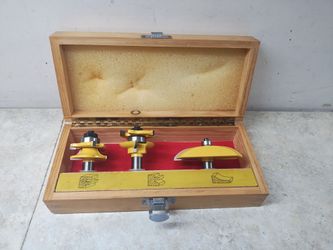 LIFETIME CARBIDE Rail & Stile & Panel Router Bit 3 Piece Set 1/2” Shaft w/ Case