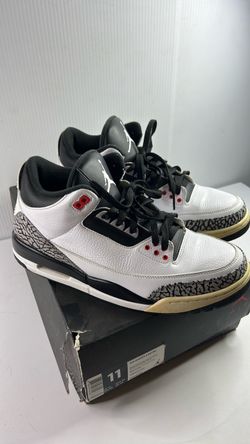 Air Jordan 3 Retro Infrared 23 White Cement – Men's Size 11