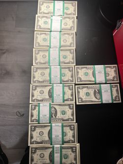 Stacks Of $2 Bills 
