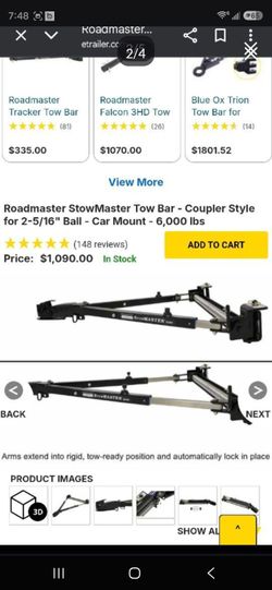 Roadmaster StowMaster Tow Bar 6,000 lbs