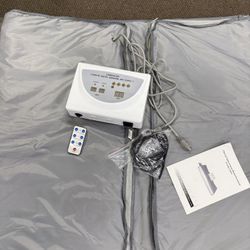 Sauna Blanket,Far Infrared (FIR) Slimming Blanket Professional Therapy Sweat,Portable 2 Zones Heated Mat Body Shaper. Home and Indoor Personal Use