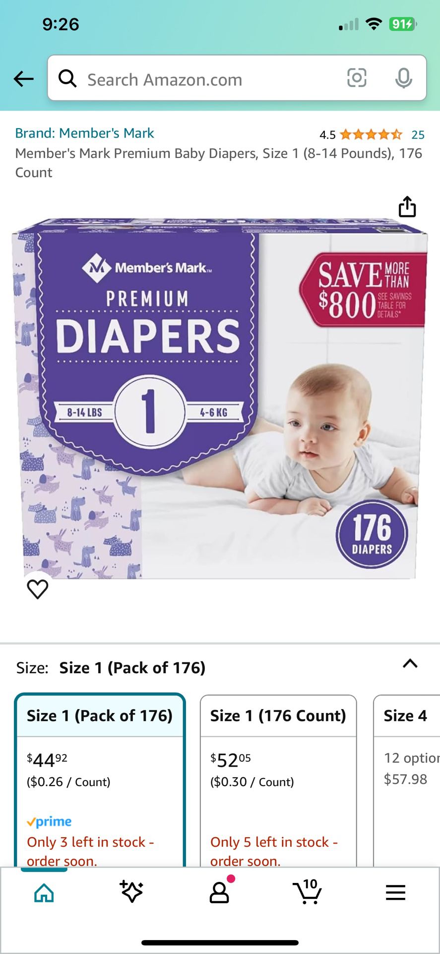 Diapers Size 1.