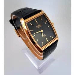Men's Vintage Seiko Barrel/Tonneau Leather Tank RARE