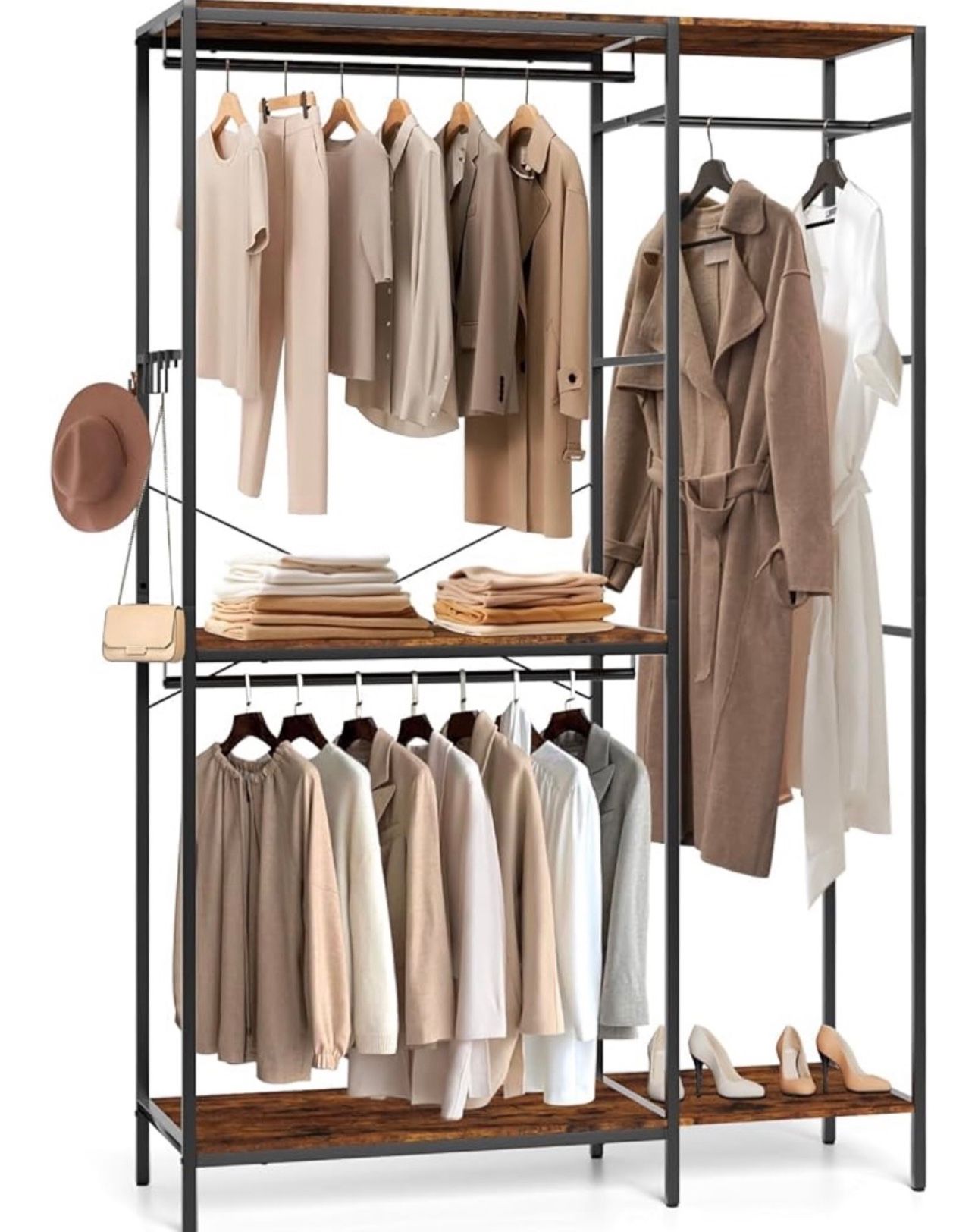 Rovibek Freestanding Closet Wardrobe,