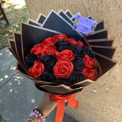 Red And Black Bouquet 