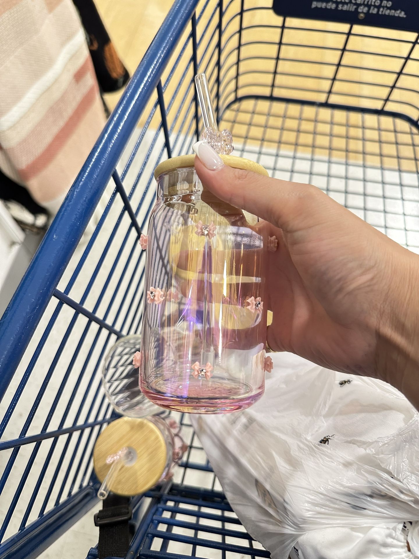Glass Cup With Bow's
