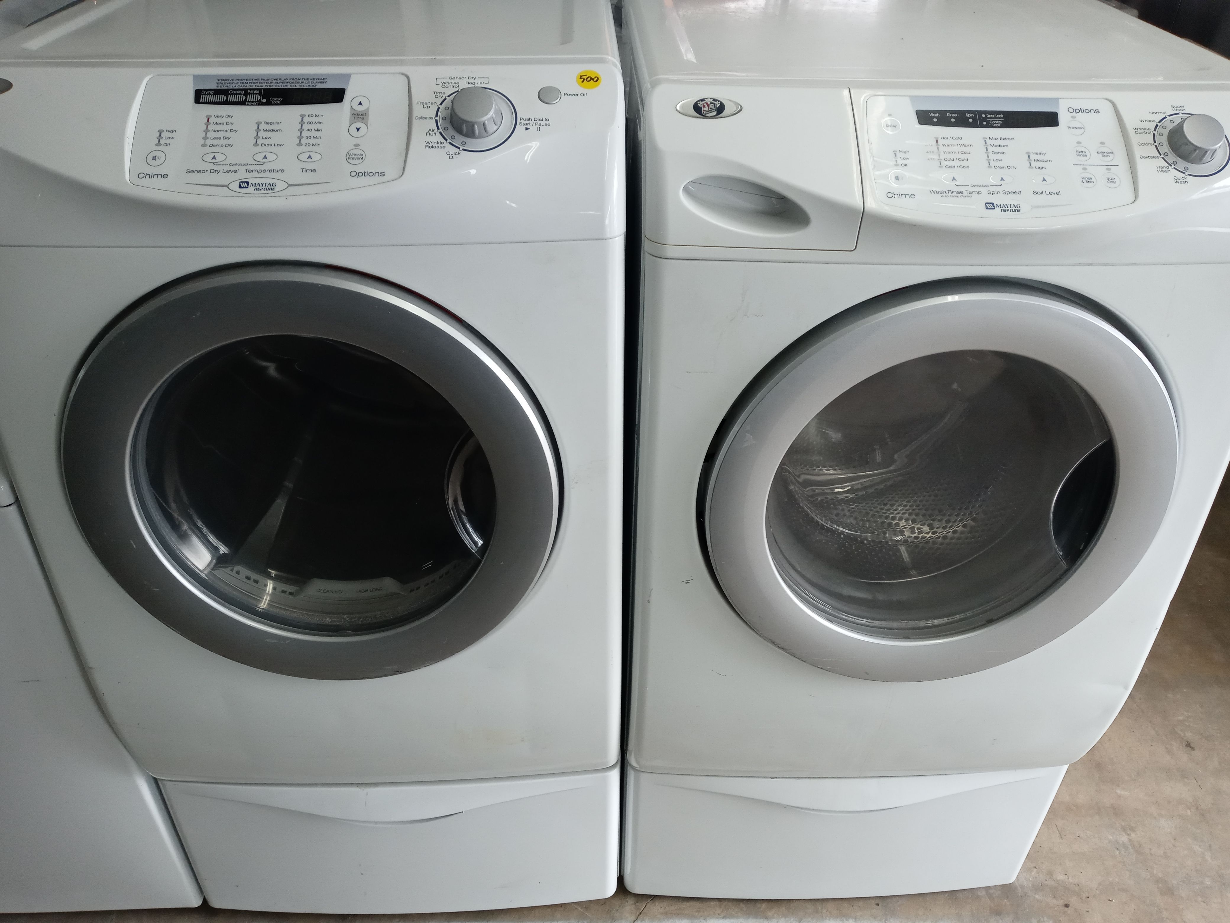 Maytag Neptune Front load white washer dryer set Free delivery Appliances
