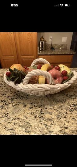 Gorgeous glass fruit basket