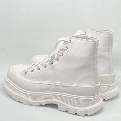Alexander McQueen Men's Tread Slick Leather Boot EU 43