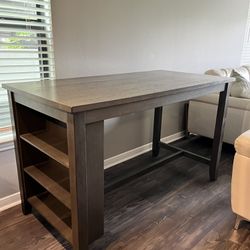 Dining Table Gray Counter Height
