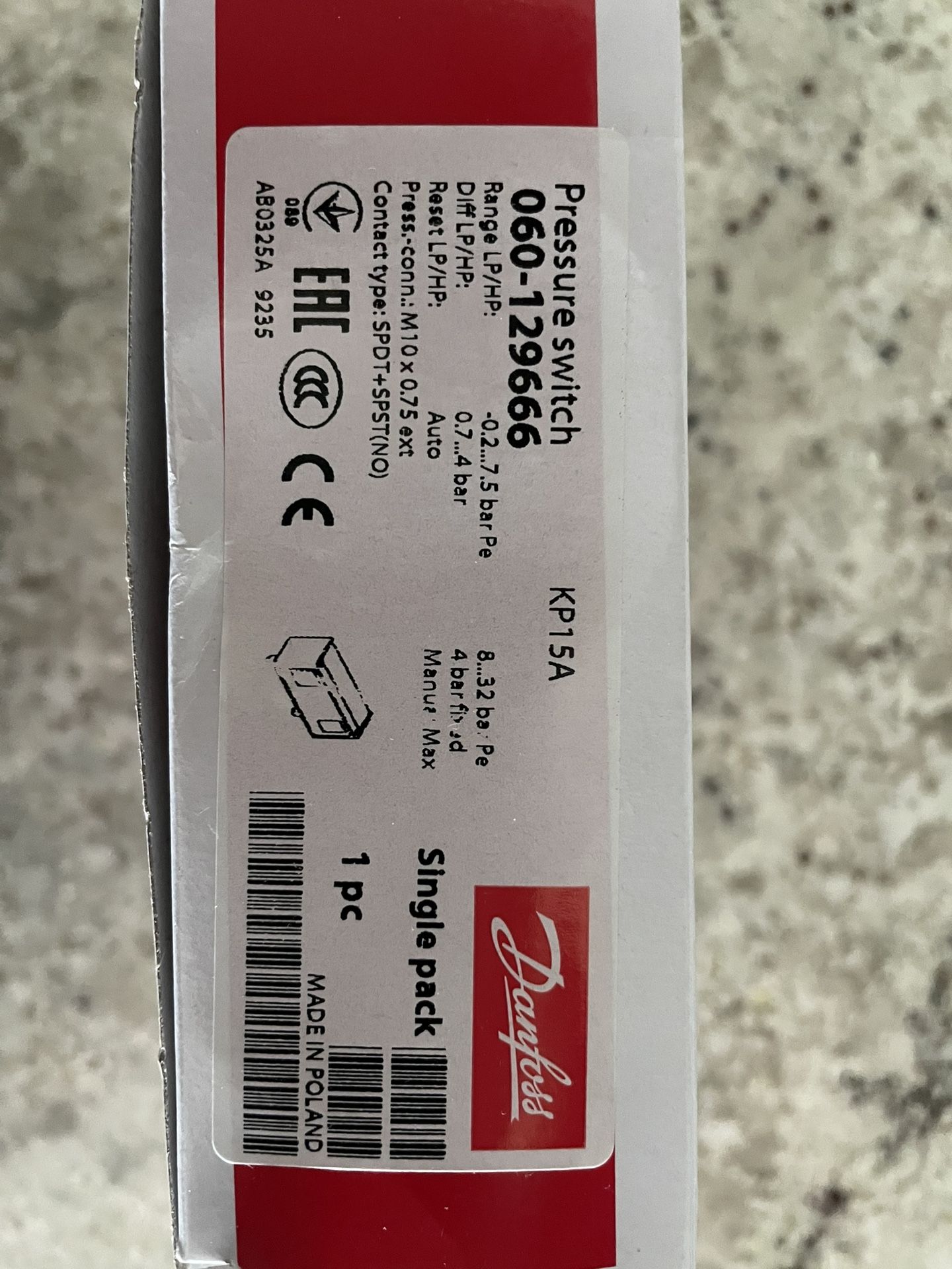 DANFOSS Pressure Switch