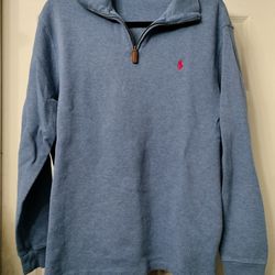 Polo Quarter Zip Pullover Shirt Size Large