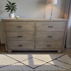 Modern Wood Dresser + 2 Matching Nightstands (Bedroom Set)