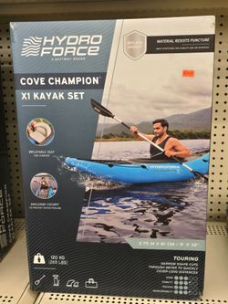 Hydro-Force Cove Champion X1 Inflatable Kayak Set