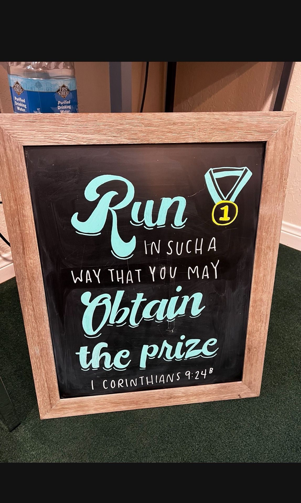 Chalkboard Erasable Size 23” High X 19” Wide In Excellent Condition Only $10!!!!