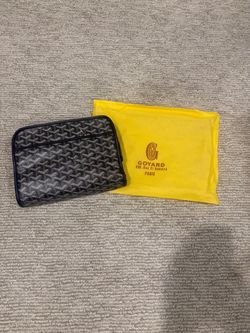 Goyard Black Coated Canvas Clutch Pouch
