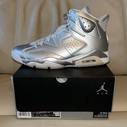 Air Jordan 6 Paris Saint Germain Metallic Silver
