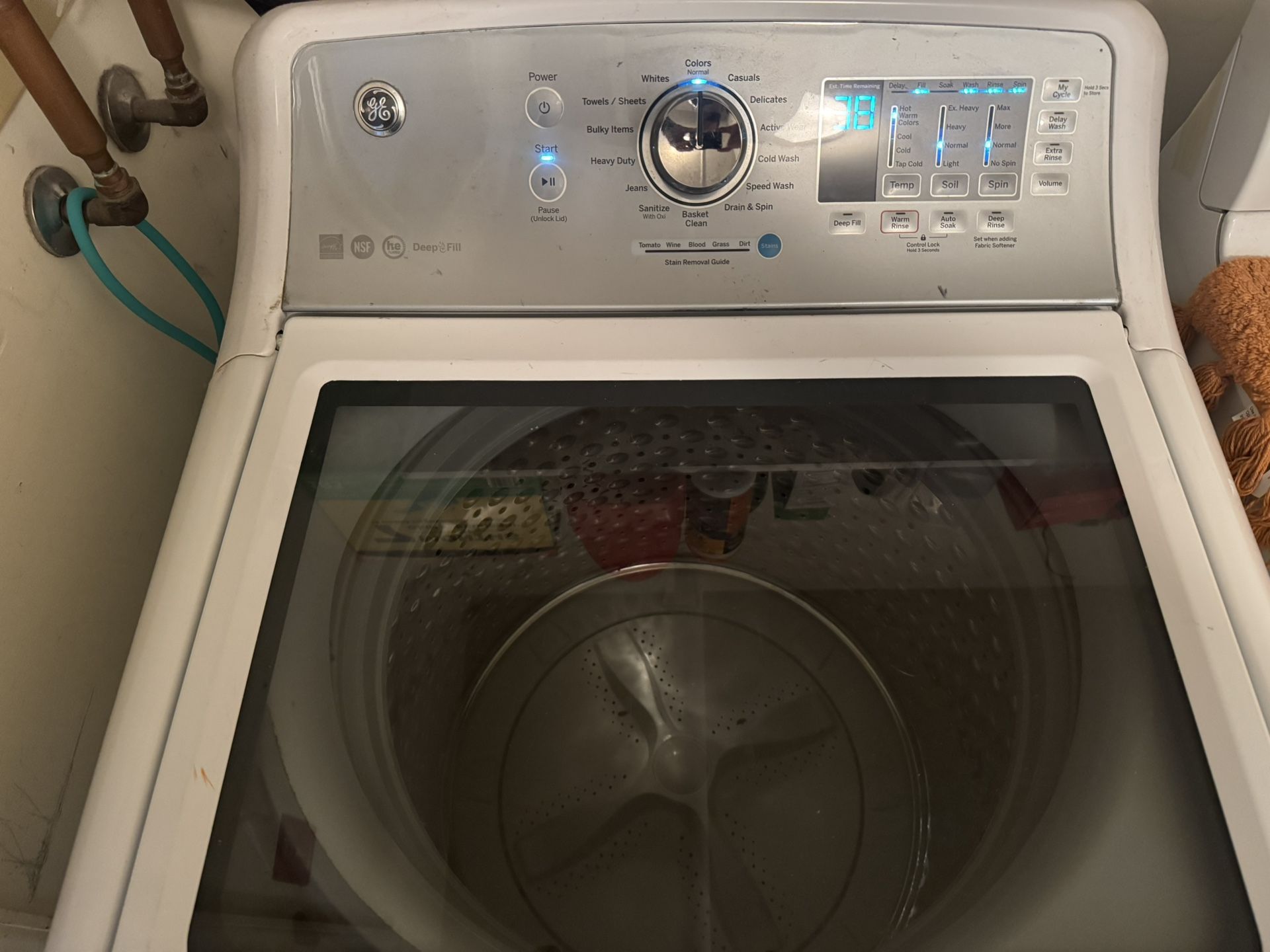 GE 4.6 cu. ft. Top Load Washer – Stainless Steel Basket