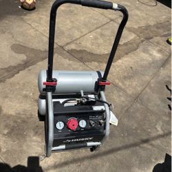 4.5 Gal. 175 PSI Portable Electric Oil-Free Quiet Twin Stack Jobsite Air Compressor w/Rubber Wheels