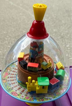 Vintage Train Spinning Top Toy – Excellent Condition