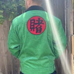 Zacks Craftroom Tsunade Corduroy Jacket 2XL Green Coat Naruto Anime Yin Buttons