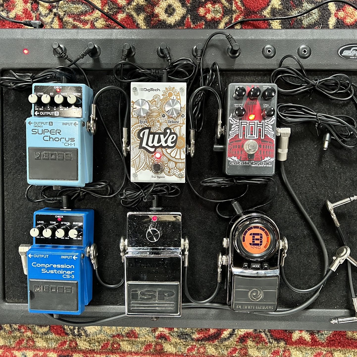 GUITAR PEDALBOARD COMPLETE  OR SOLD SEPARATELY 