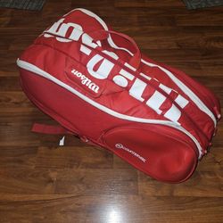 Wilson Pro Tennis Bag Backpack 9 Pack Red Countervail

