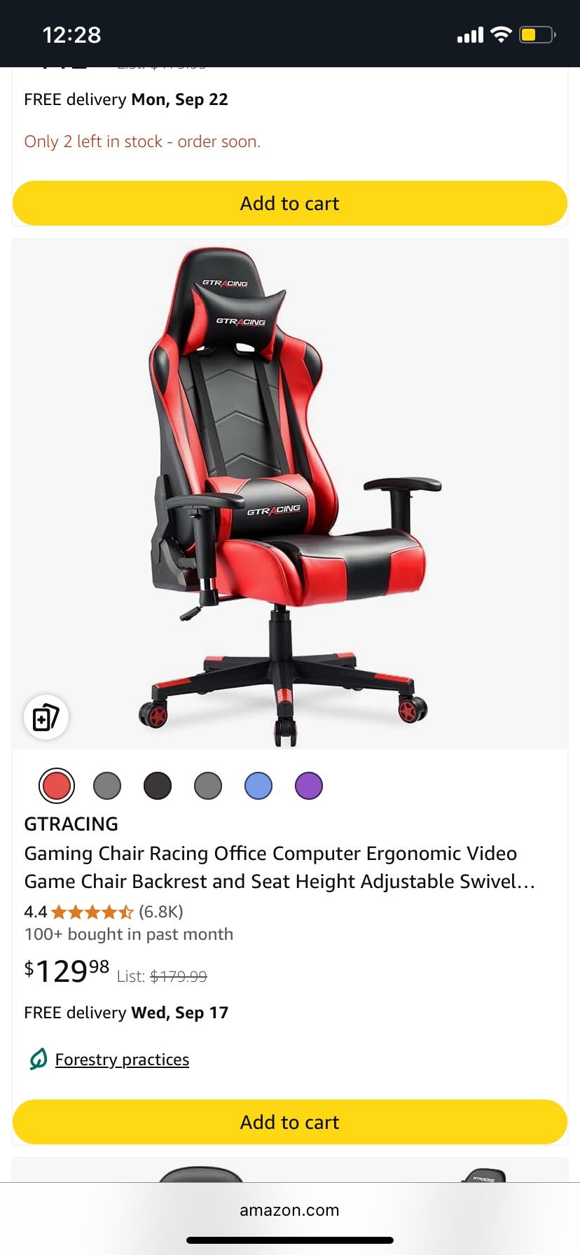 Gaming Chair GTR Racing