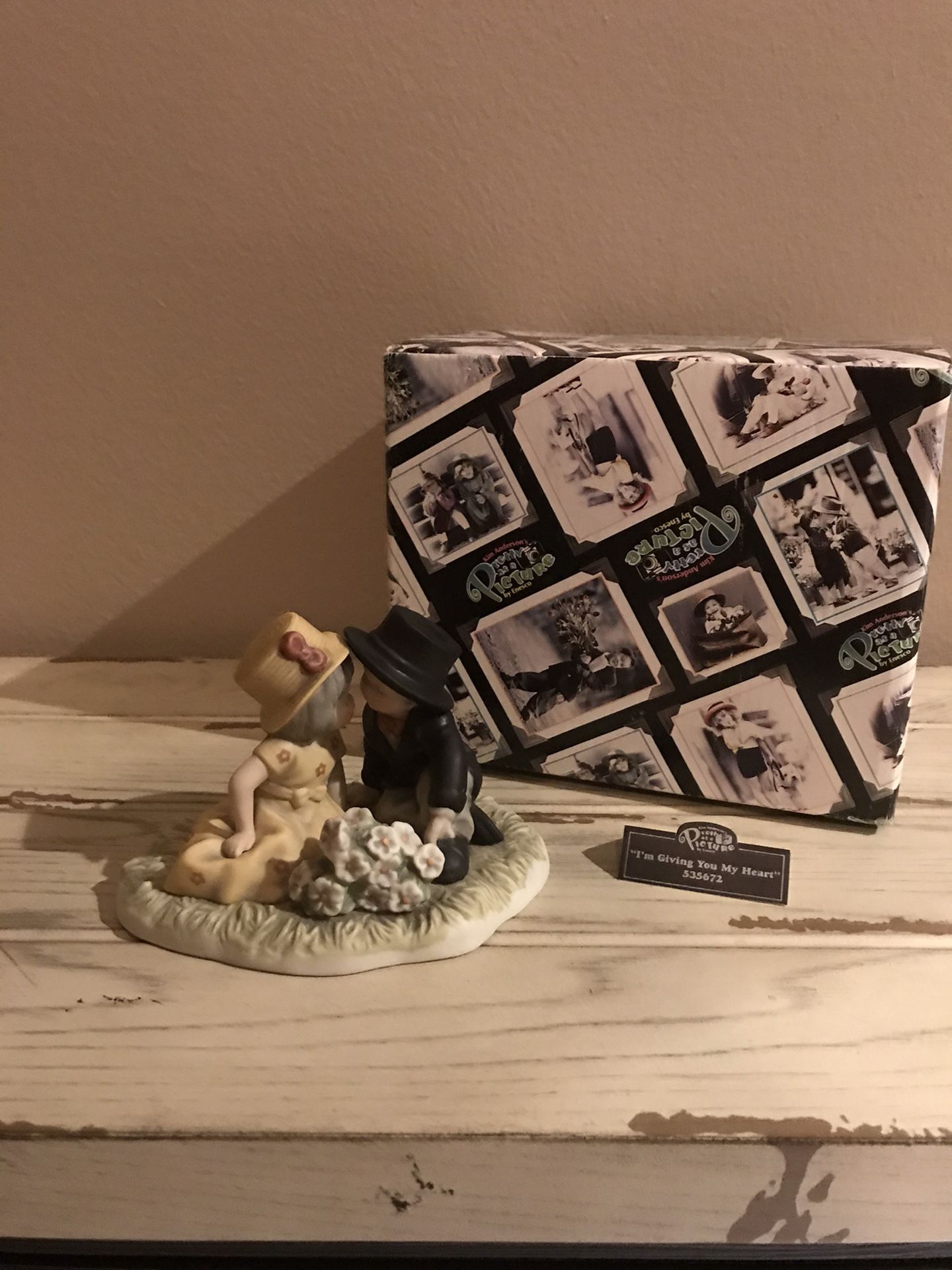 “I’m Giving You My Heart” Figure Number 535672, Pretty as a Picture, Kim Anderson Collectible