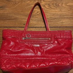 Red Coach Poppy Handbag
