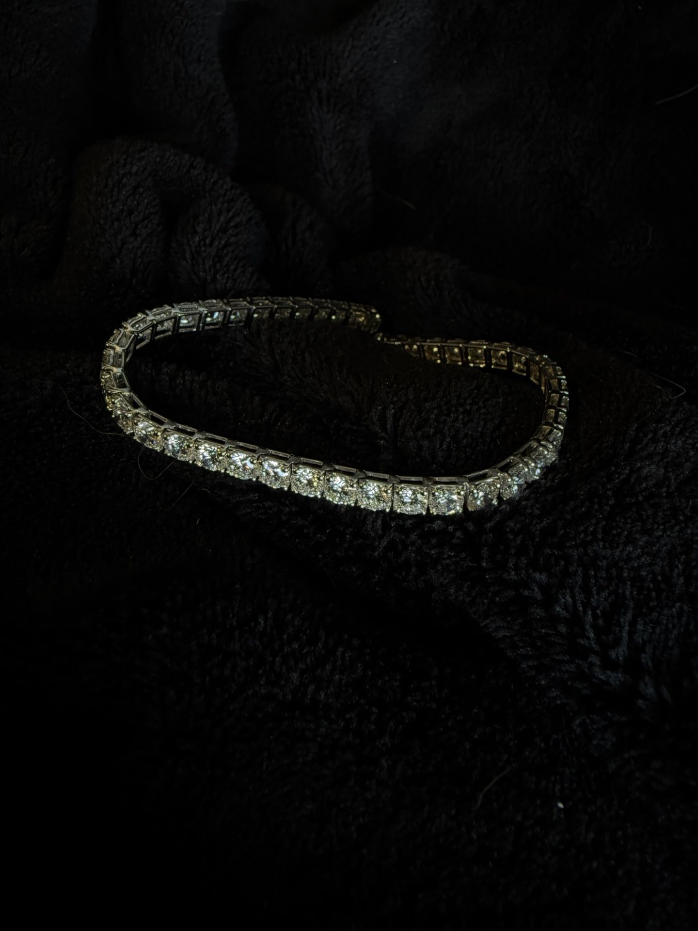 14k White Gold 10ct Diamond Bracelet