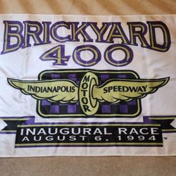 Original 1994 Nascar Brickyard 400 Inaugural Race Large Nylon Flag 3'x5'