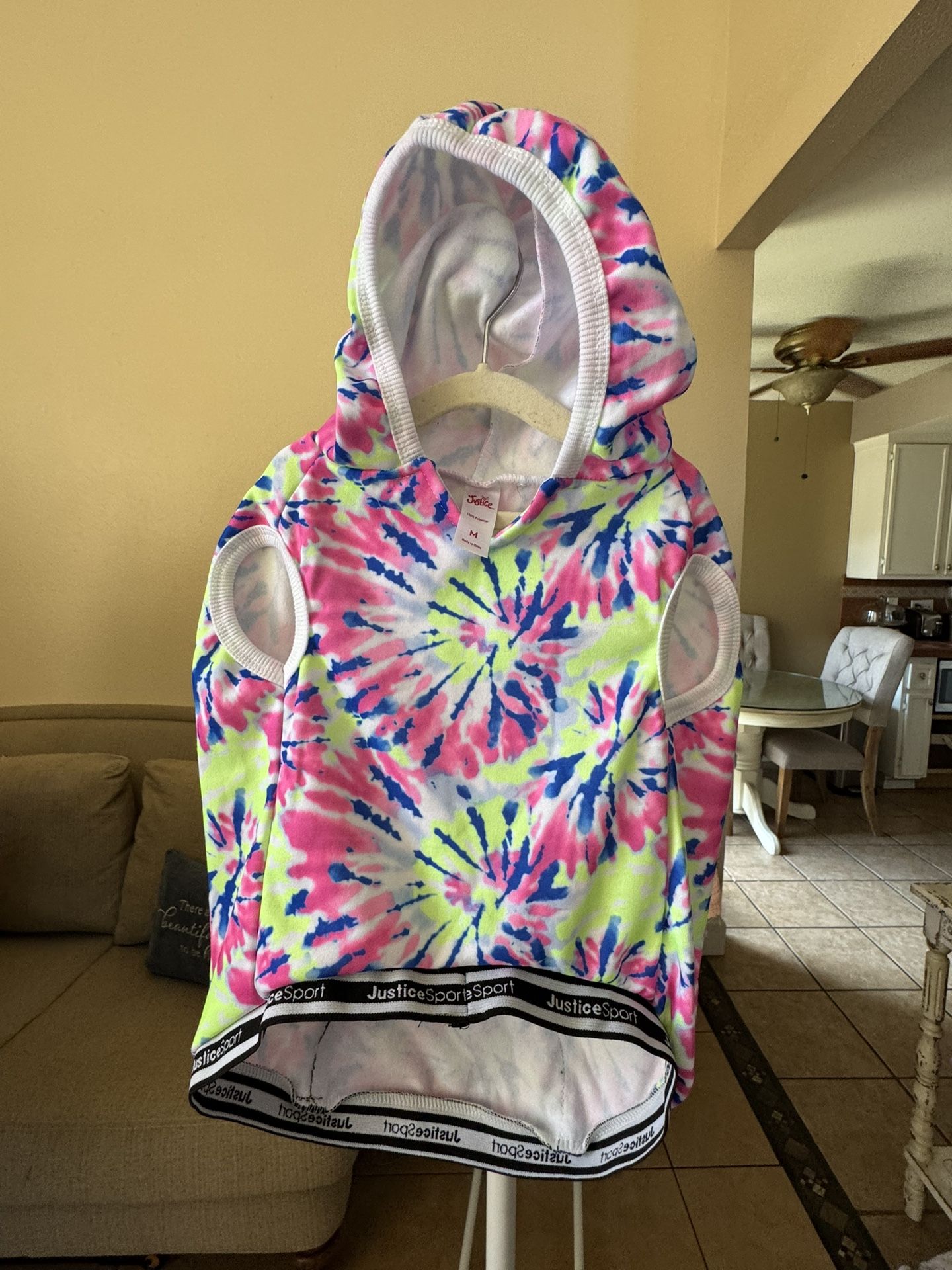 New 80s Neon Dog Hoodie
