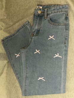 Girls Bow Jeans
