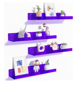 Purple translucent shelves