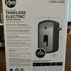 RHEEM point of use tankless electric water heater RTEX-08