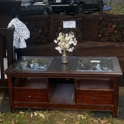 real wood coffee table 