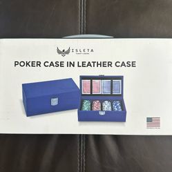 Poker Case In Leather Case 