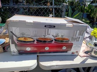 Bella Triple Slow Cooker Buffet And Server Available