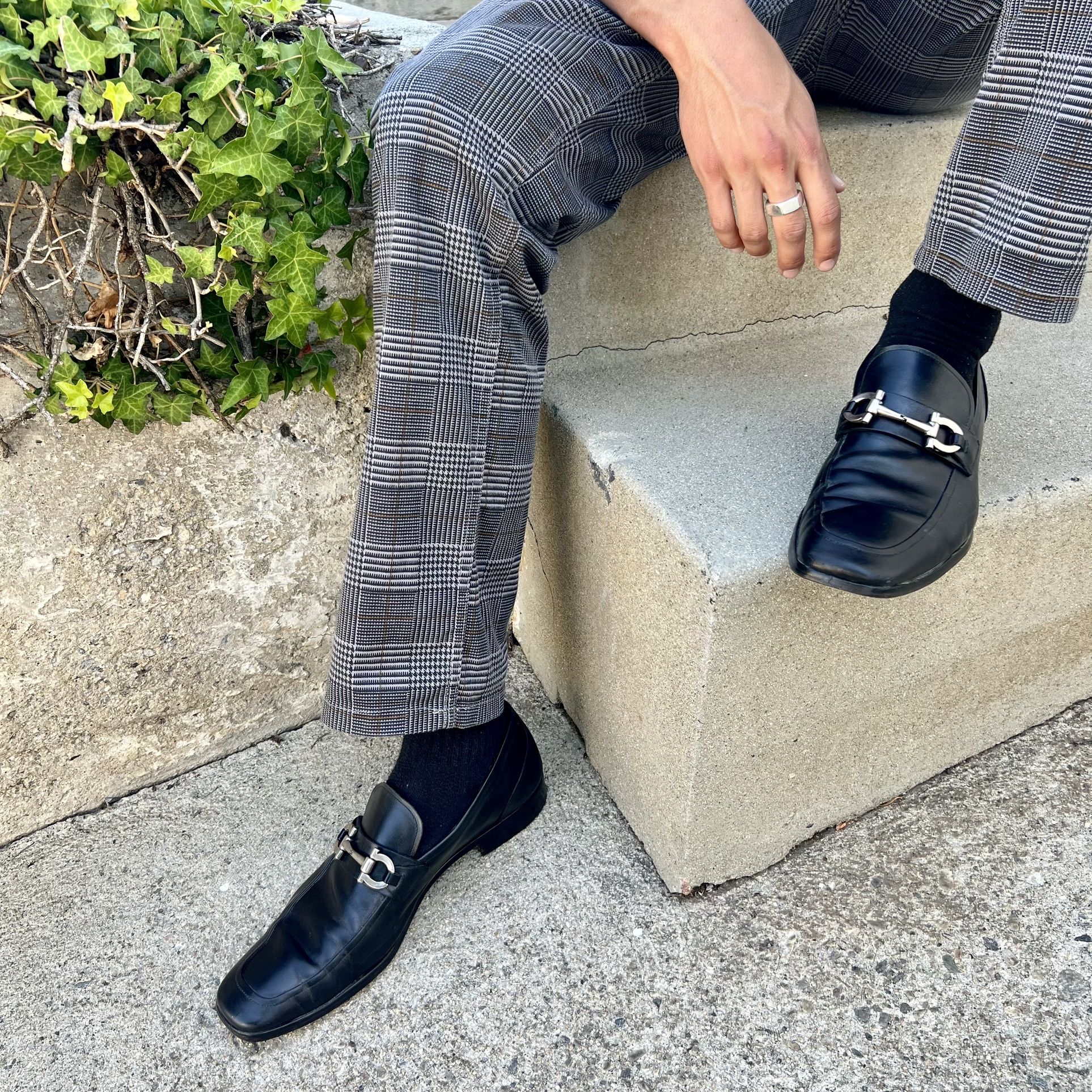 Used shop ferragamo loafers