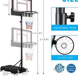 HYPATA Portable Basketball Hoop 
