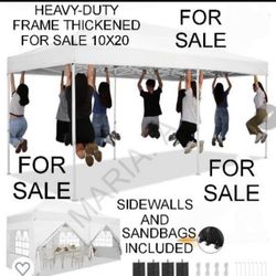 10x20 Pop Up Canopy with 6 Sidewalls and Windows, Ez Up Outdoor Instant Canopy Tent for Parties, Adjustable Waterproof Canopy 
