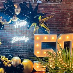 Backdrops And Balloon Garlands